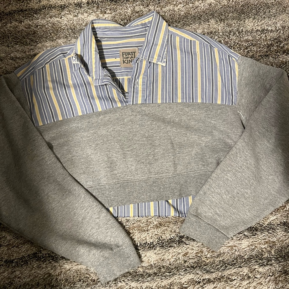 Vintage menswear cropped sweatshirt